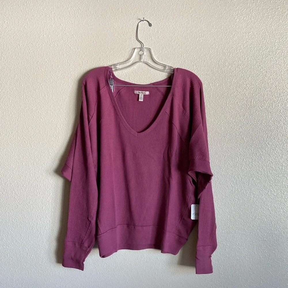 Free People Santa Clara Thermal in Mulberry (Size S)
